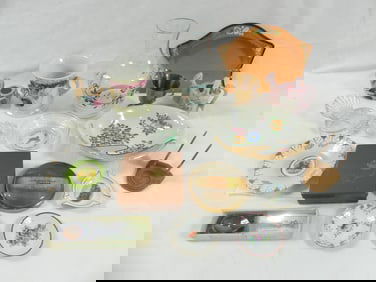 Lot of Miscellaneous Porcelain, Dished, Coasters, Spoon & Other