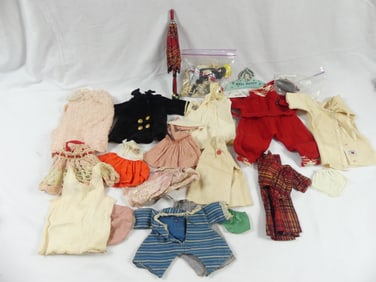 Large Lot of Vintage Doll Clothing