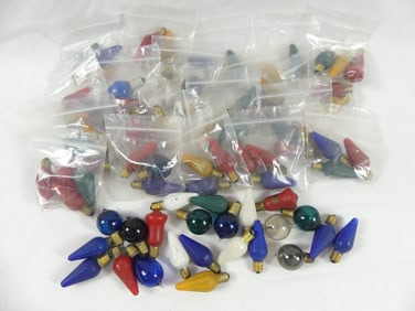 Large Lot of Vintage Christmas Colored Light Bulbs