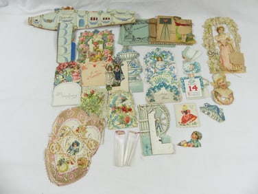 Lot of Victorian Valentine Cards