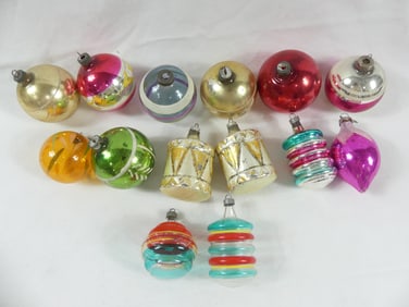 Lot of Vintage Glass Christmas Ornaments