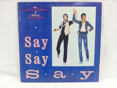 Vintage 1983 Paul McCartney & Michael Jackson, "Say Say Say" Record Album