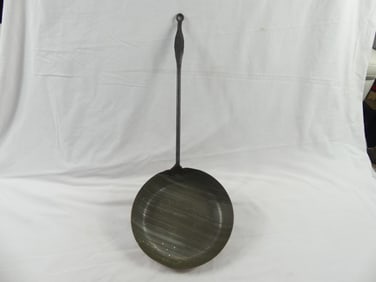 Large Antique Copper Long Handle Cast Iron Handle