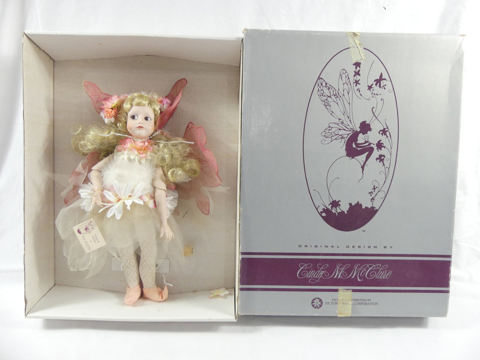 Cindy M. McClure Doll with Butterfly Wings: approx. 16 inches, see photo's