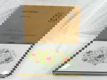 Vintage Party Hostess Warming Tray, New in Box