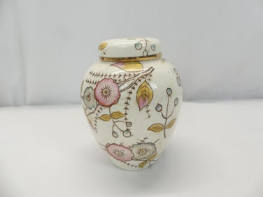 Vintage Hand Painted Signed Ginger Jar