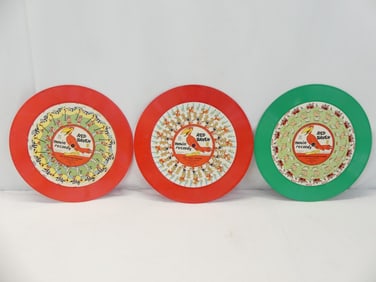 Lot of 3 Vintage 1956 Red Raven Movie Records, 78 RPM