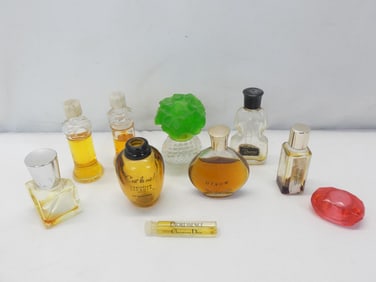 Lot of 9 Various Vintage Perfumes & Bottles
