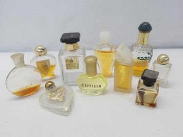 Lot of 10 Various Vintage Perfumes & Bottles