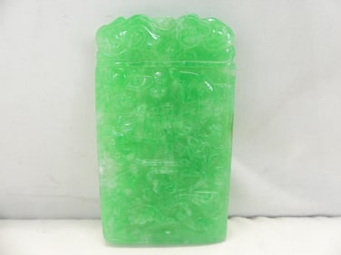 Antique Hand Carved Chinese Jade Pendant with Koa Fish
