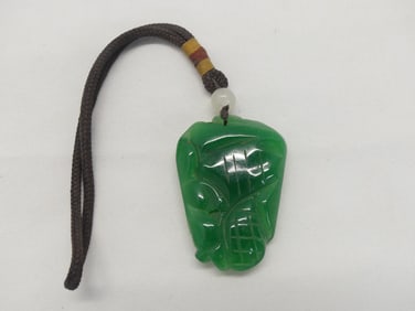 Antique Jade Pendant with Sloth