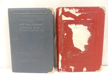 Lot of 2 Vintage Book Coin Banks, Life Insurance Savings Banks