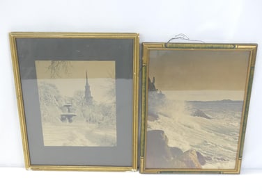 Lot of 2 Vintage Photo's, One Hand Colored 1934
