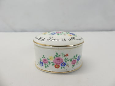 Vintage Crown Staffordshire Porcelain Ring Box