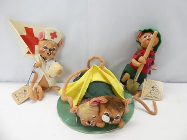 Lot of 3 Vintage Annalee Dolls, 2 from 1991 & 1 from 1992