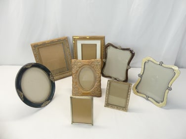 Lot of 8 Various Picture Frames, some Metal from the 50's