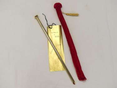 Vintage 1961 Railroad Spike 24 Carat Gold Plated