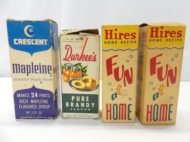 Lot of 4 Vintage Advertising Boxes with Ingredients