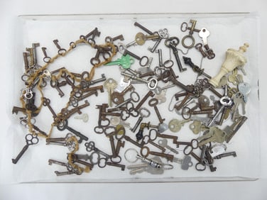 Large Lot of Antique Skeleton Keys, & Other
