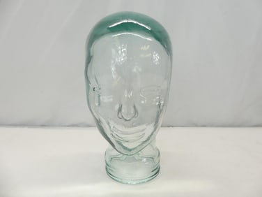 Vintage Clear Glass Head Hat Display
