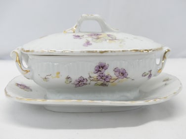 Antique Victoria Austria Childs Porcelain Covered Terrine