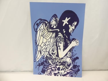 Mix Media Screen Print "Fallen Angel" # 8/13 by Fabriano