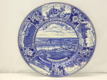 Antique Flow Blue Old English Staffordshire Plate 1000 Islands