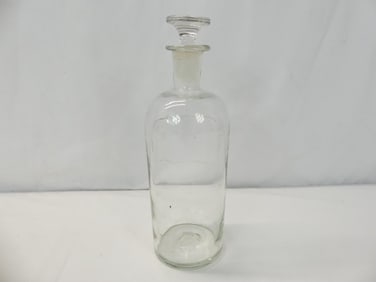Antique Hand Blown Apothecary Bottle with Stopper