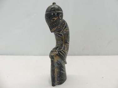 Antique Hand Carved Chinese Jade Bird Man