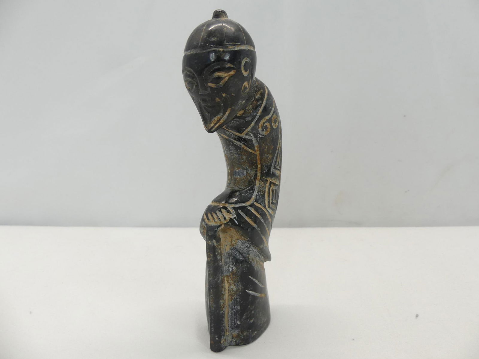 Antique Hand Carved Chinese Jade Bird Man (1 of 8)