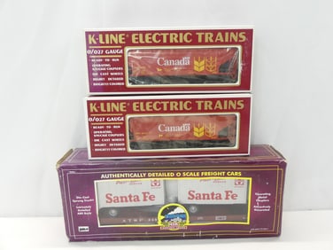 Lot of 3 Train Cars New in Box, K-Line & MTH Die Cast