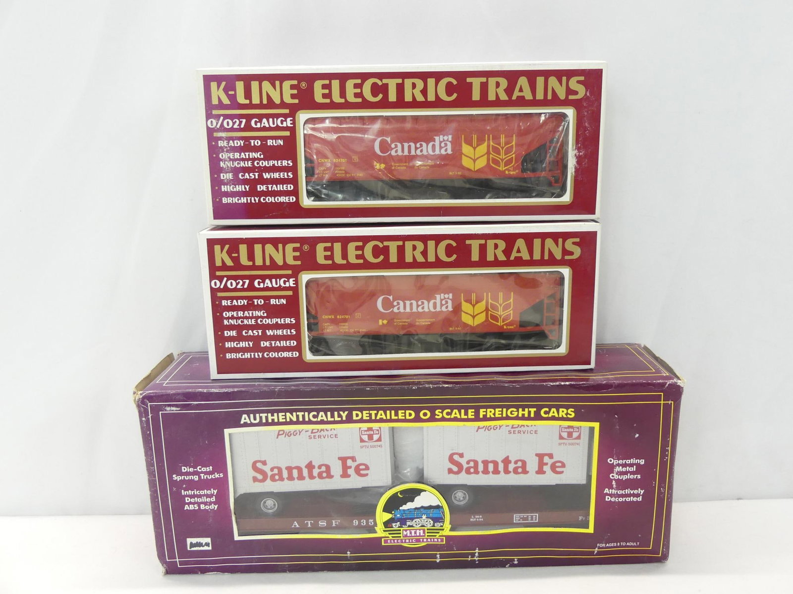Lot of 3 Train Cars New in Box, K-Line & MTH Die Cast (1 of 7)
