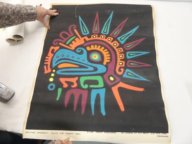 Vintage 1968 Black Light Poster "Dream Merchants"