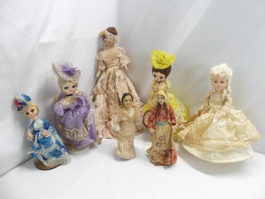 Lot of 7 Various Vintage Dolls