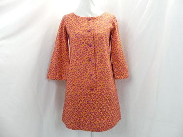 Vintage 1960's Saint Laurent Floral Quilted Shift