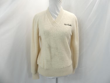 Vintage 1980's Gloria Vanderbilt White Knit Sweater