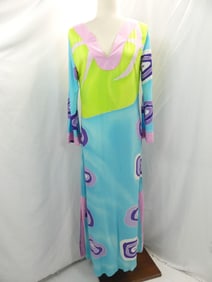 Vintage 1980/90's Glamourpuss Colorful Maxi Dress