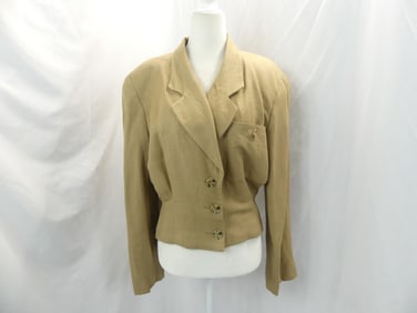 Vintage 1980's Christian Dior Tan Short Jacket