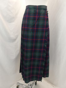 Vintage 1960/70's Ellen Tracy Plaid Wool Kilt Skirt