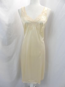 Vintage Peach Nylon Old Store Stock Full Slip