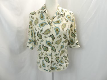 Vintage 1950's Cotton Paisley Blouse