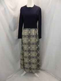 Vintage 1960's Rembrandt Black & White Gown