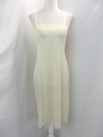 Vintage Cream Nylon & Lace Full Slip