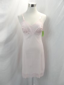Vintage 1950's Pink Nylon & Lace Full Slip