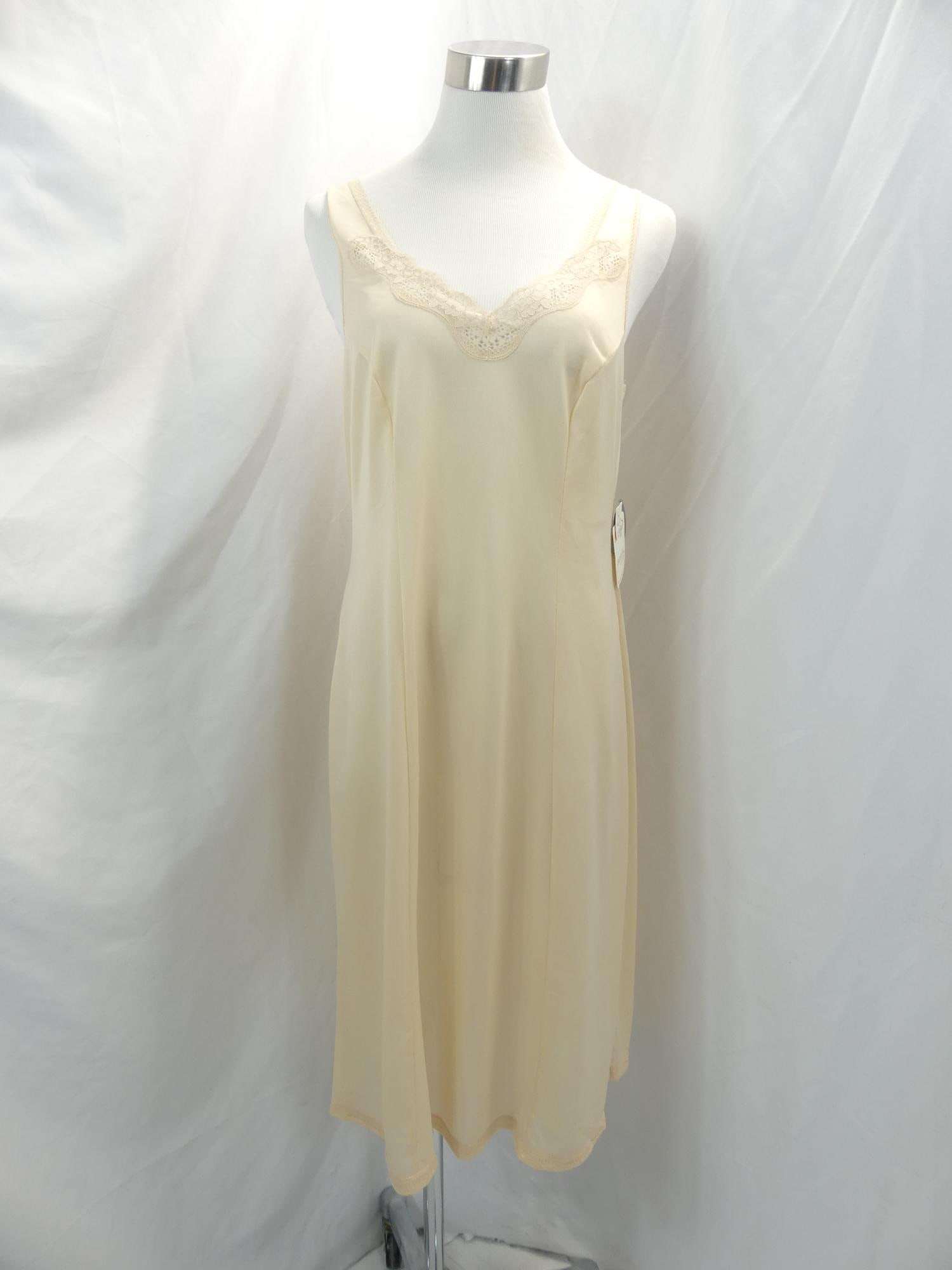 Vintage 1960's Pink Nylon & Lace Full Slip with Tags: old store stock with original tags, approx. 36 bust, 34 waist, good condition, see photo's