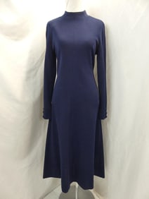 Vintage 1960 D'accord by Betty Carol Navy Knit Dress