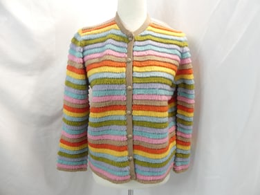 Vintage 1960's Eastmoor Colorful Cardigan Sweater