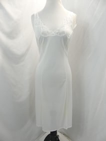 Vintage White Nylon & Lace Full Slip