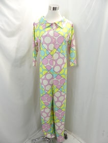 Vintage 1960's Pastel Geometric Jumpsuit