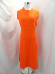 Vintage 1970's Miss Marco Orange Knit Dress